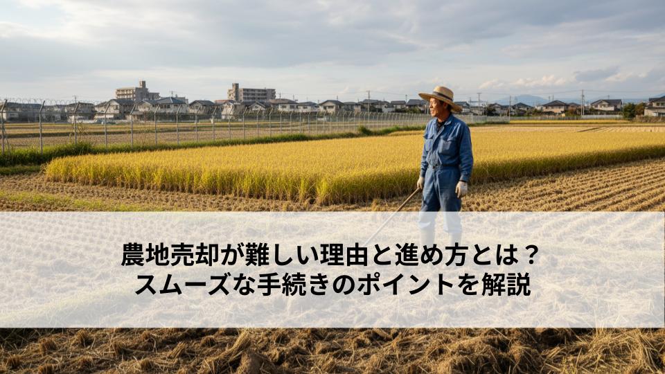 農地売却が難しい理由と進め方とは？スムーズな手続きのポイントを解説