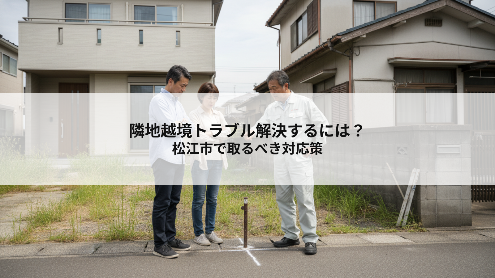隣地越境トラブル解決するには？松江市で取るべき対応策